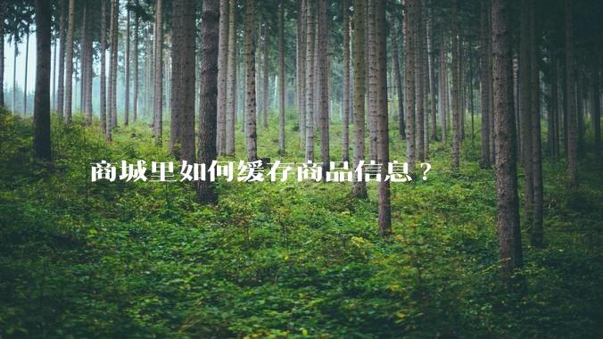 商城里如何缓存商品信息?