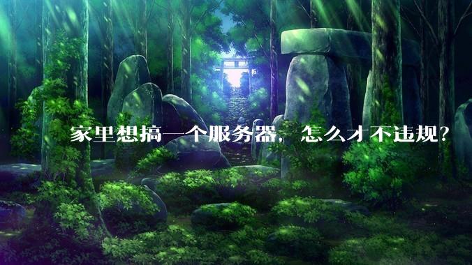 家里想搞一个服务器，怎么才不违规？